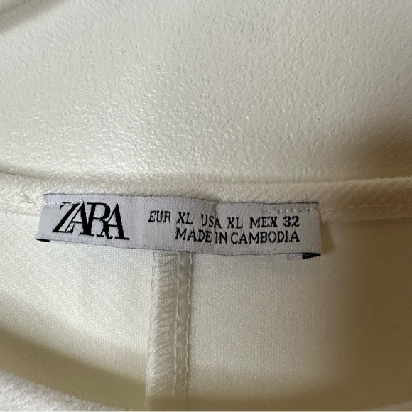 Zara white dress with 2 pockets XL - Picture 7 of 7
